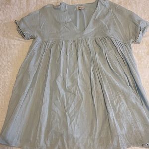 Blue Flowy Mini Dress